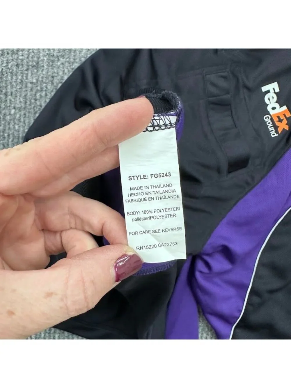 FedEx Ground Official By Stan Herman Short Sleeve Uniform Polo Shirt Mens Medium